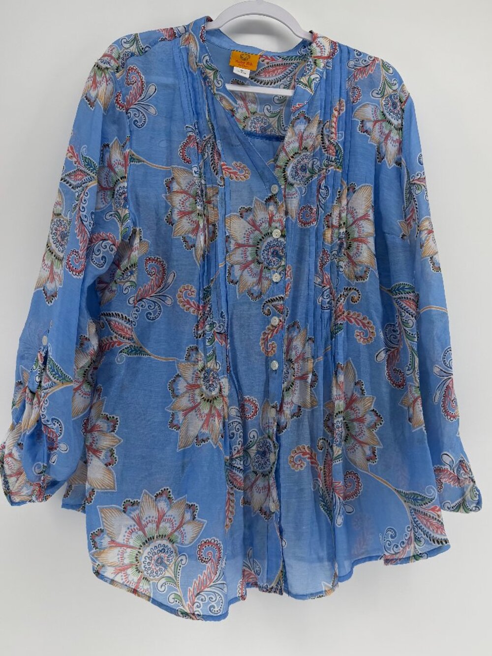 Ruby Rd Women's Floral Thin Button Up Summer Shirt Size 1x